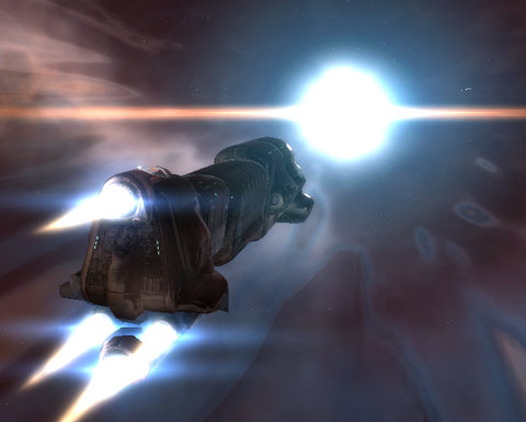 Ship in Shadow heads into lowsec