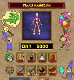 Mannequins require vast amounts of rare resources