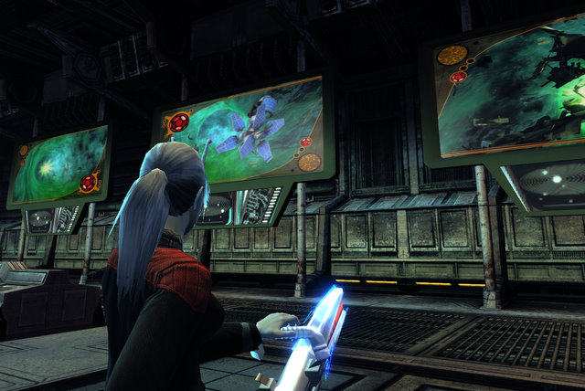 The wall-sized plasma screen department at Hirogen