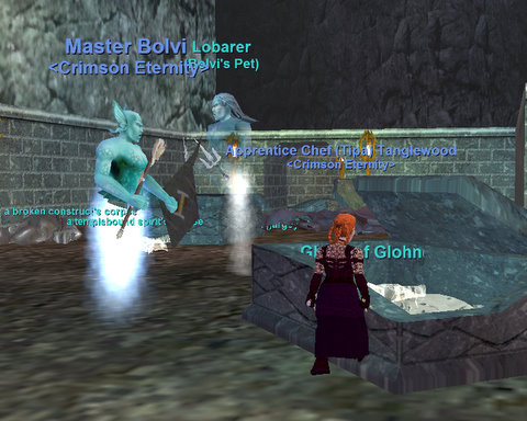 Bolvi and I making dead things even deader in the Hole