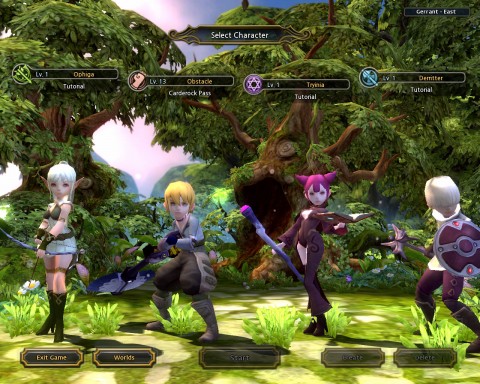 Archer, Warrior, Sorceress, Cleric