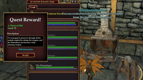 Wurmslayer crafted!