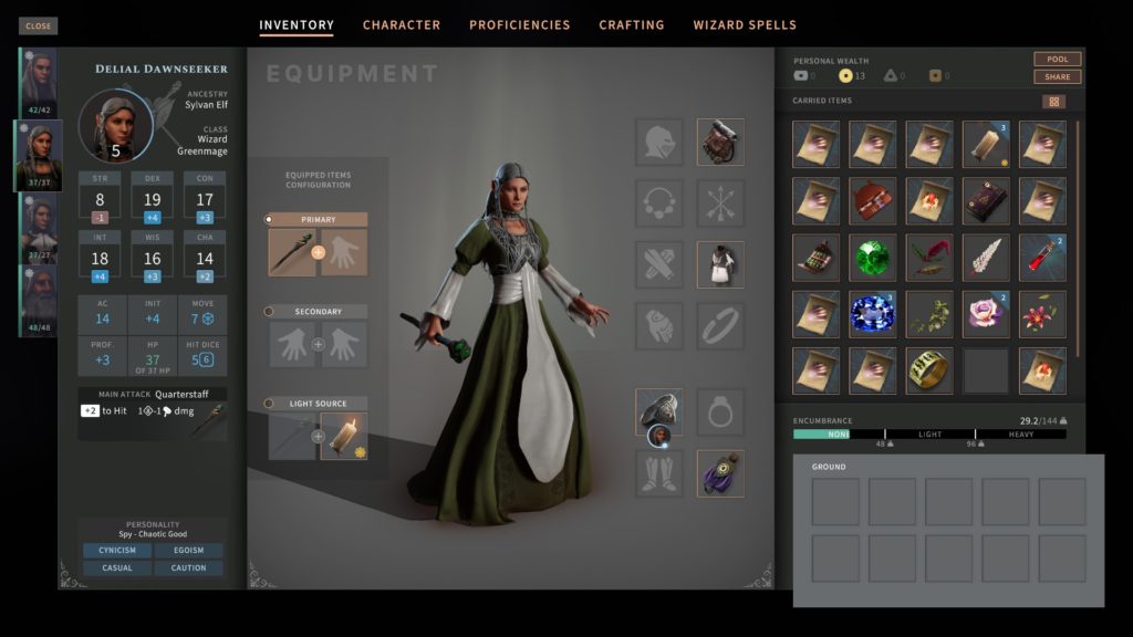 Delial, Green Mage Wizard