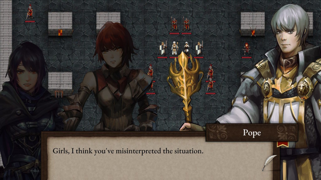 The battle pauses for some conversation...