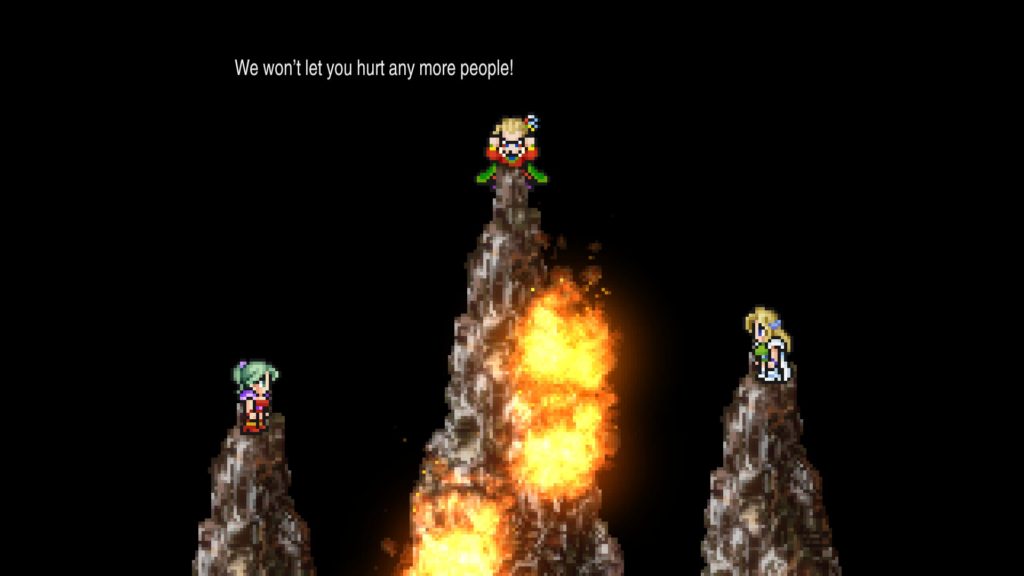Terra and Celes confronting Kefka