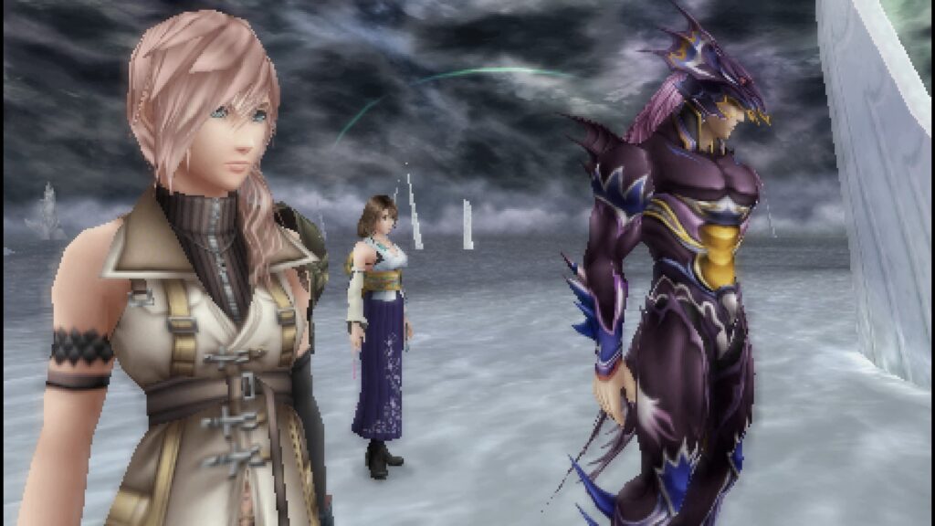 Lightning (FFXIII), Yuma (FFX) and Kain (FFIV) from Dissidia 012 Final Fantasy