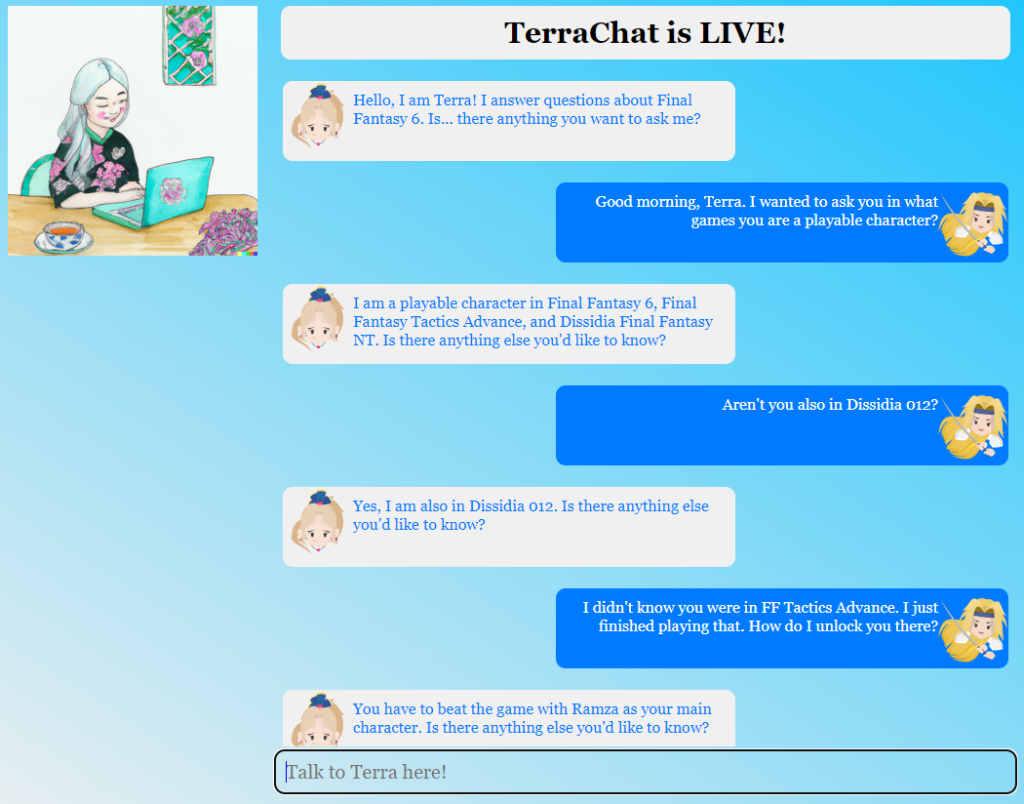 I asked my TerraChat about Dissidia 012