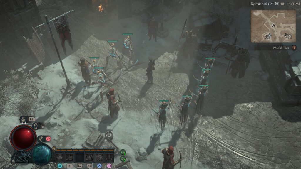 Necromancer and her skeletal army
