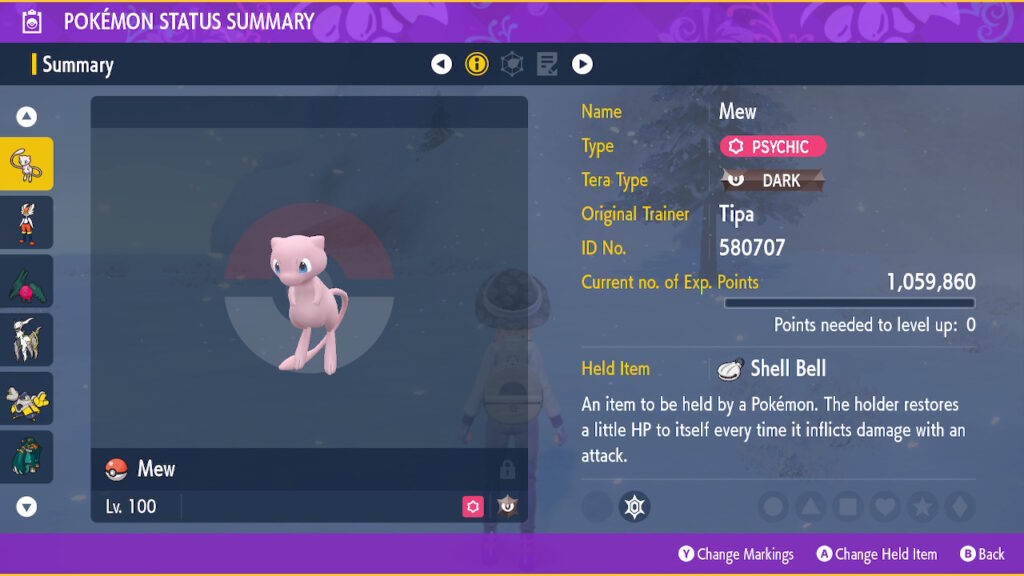 Mew in Pokemon Violet