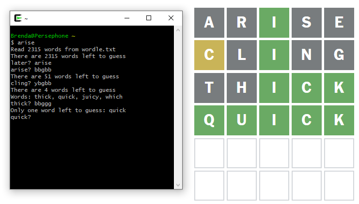My Wordle solver