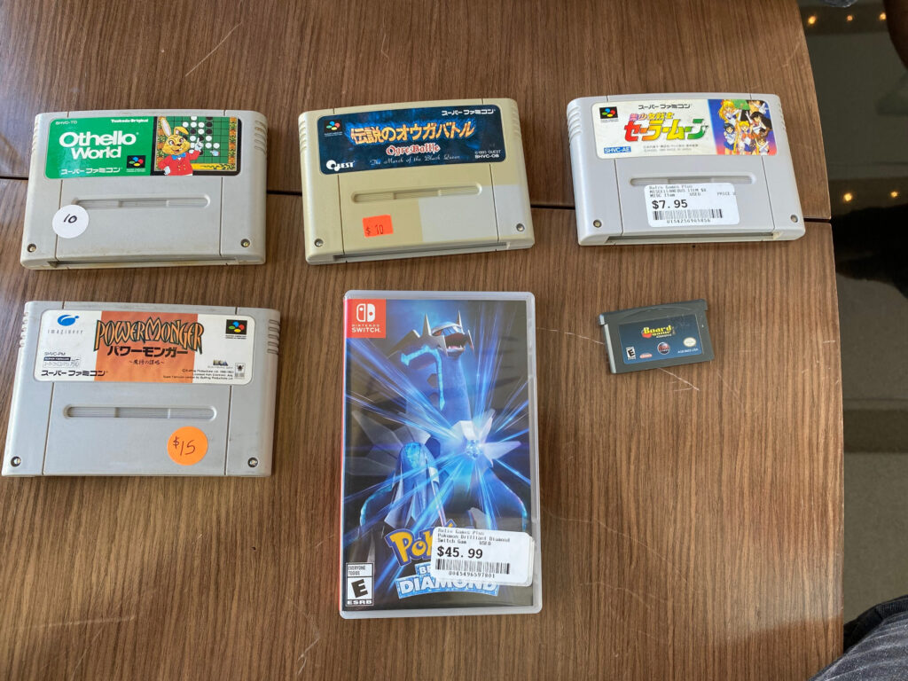 The games we actually left with