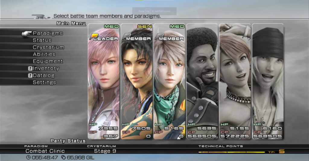 Lightning, Fang, Hope, Sazh, Vanille, Snow