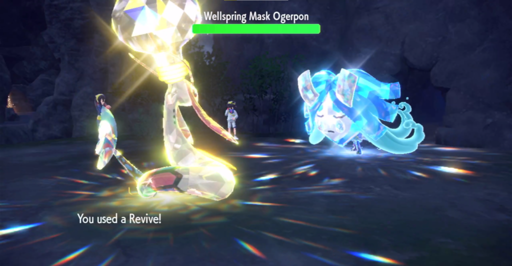 Fighting against one of Ogerpon's masks