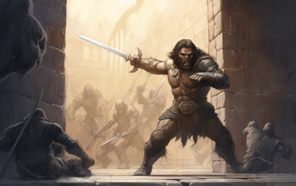 Midjourney's take on the preliminary sketch for the box cover art (by Les Edwards)