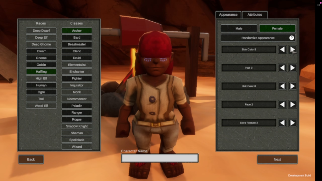 Character creation