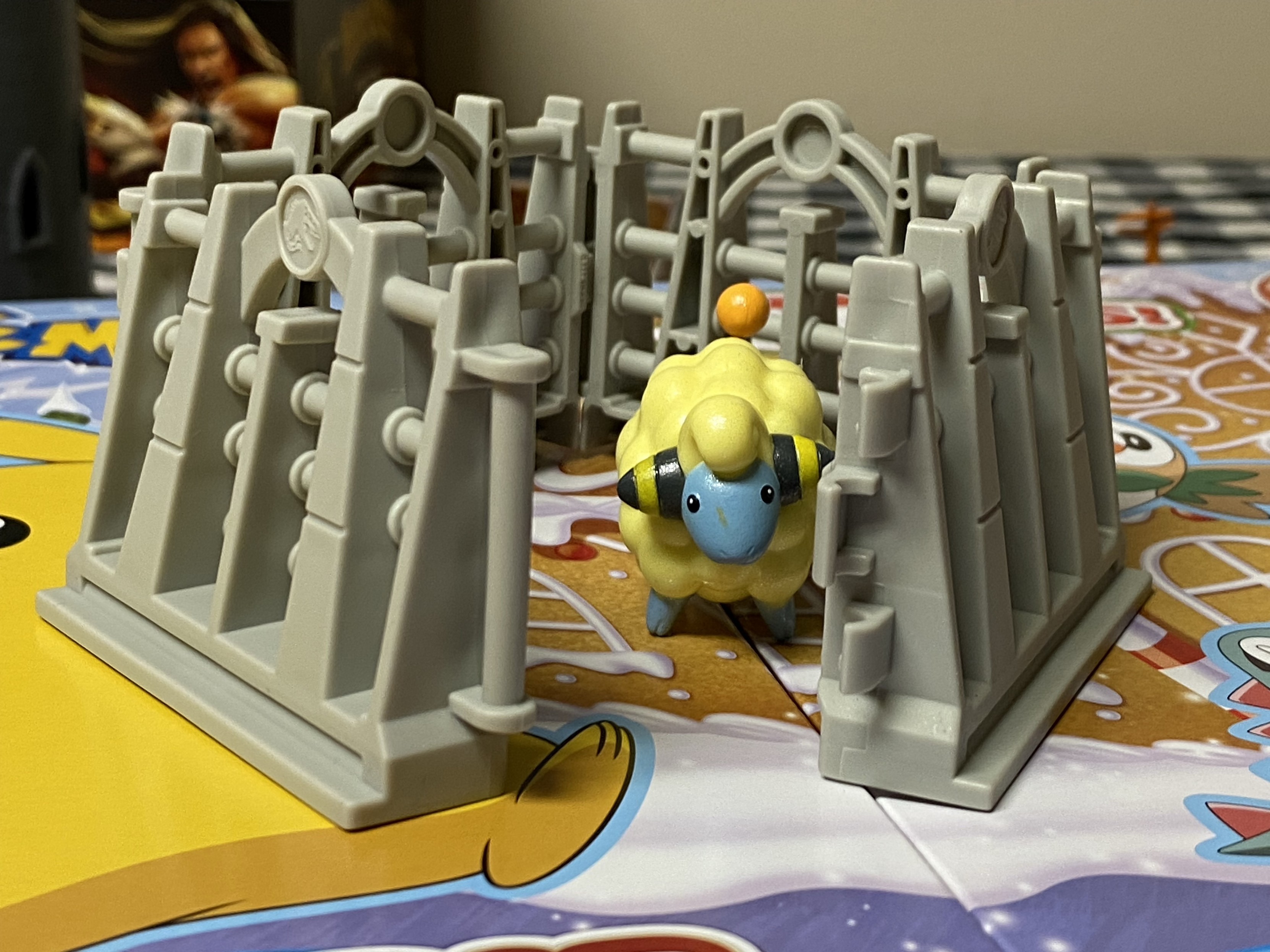 Mareep is in a holding pen while a space is prepared in today’s #Pokemon #AdventCalendar.