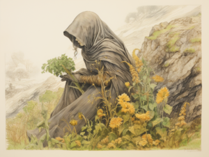 Harvesting herbs