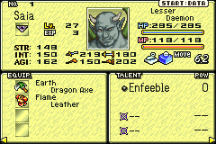 Saia, Lesser Daemon. Hidden character.