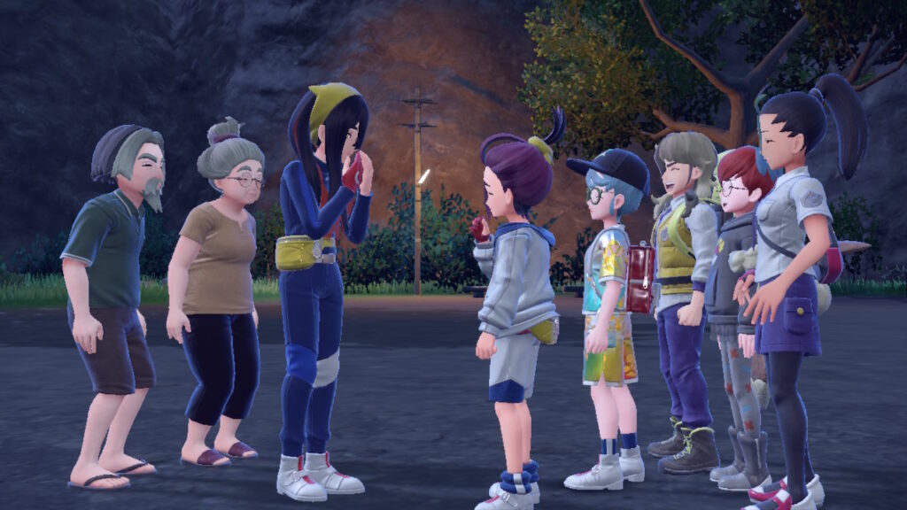 Everyone gathered together to eat more mochi