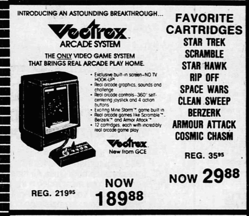 Vectrex advertisement