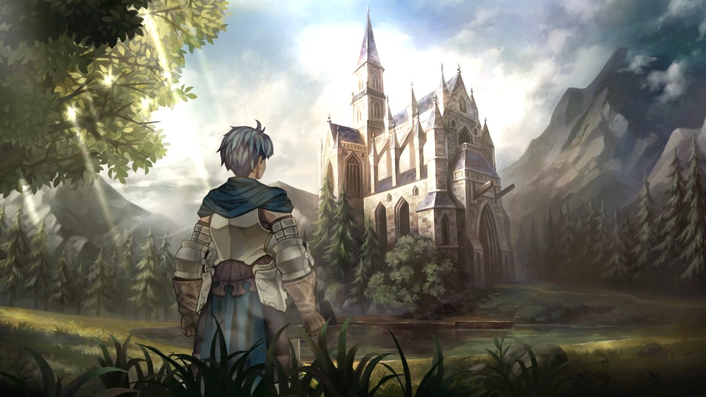Alain looking at an old church