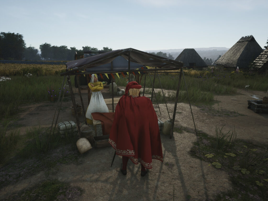 A market stall at the edge of a farm