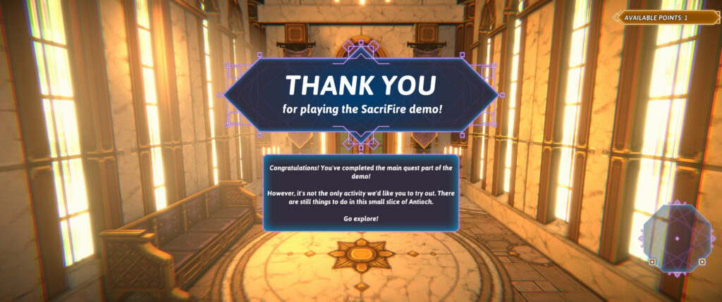 Thank you for playing the SacriFire demo!