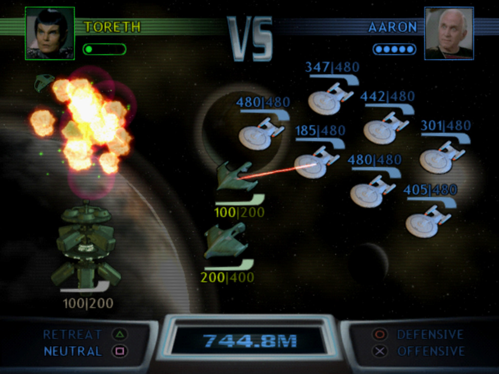 The battle screen