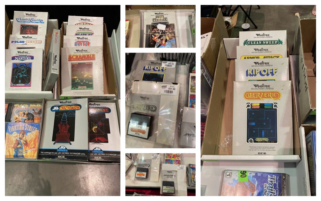 Collage of Vectrex games