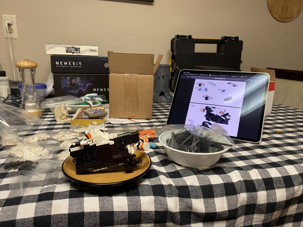Build in progress. iPad I’m writing this on, on the right