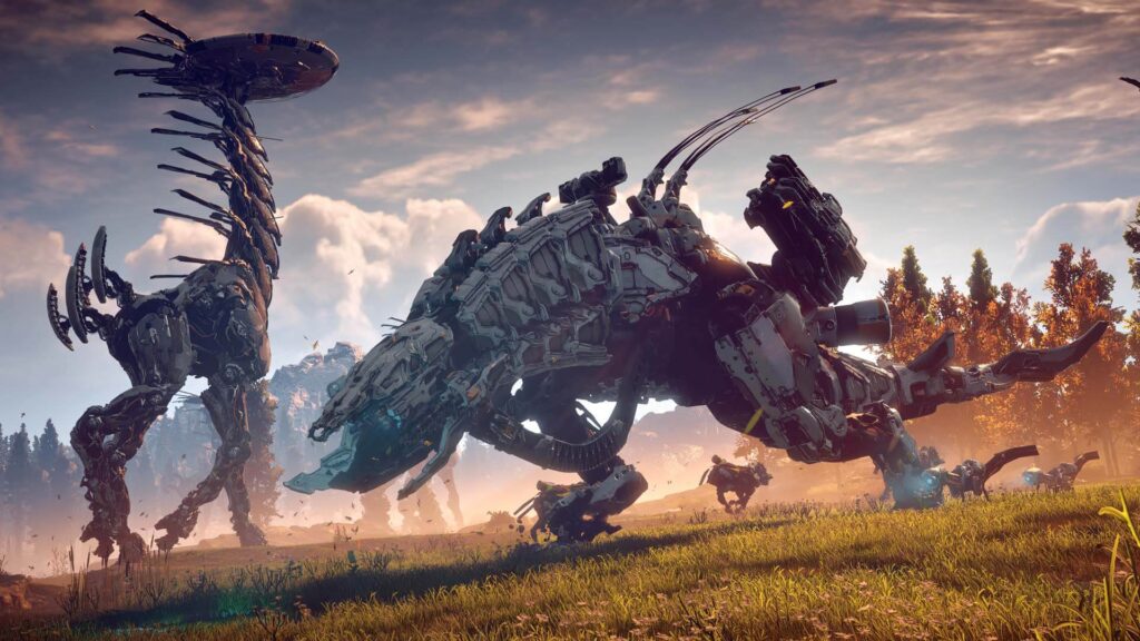 Tallneck and Thunderjaw from Horizon Zero Dawn