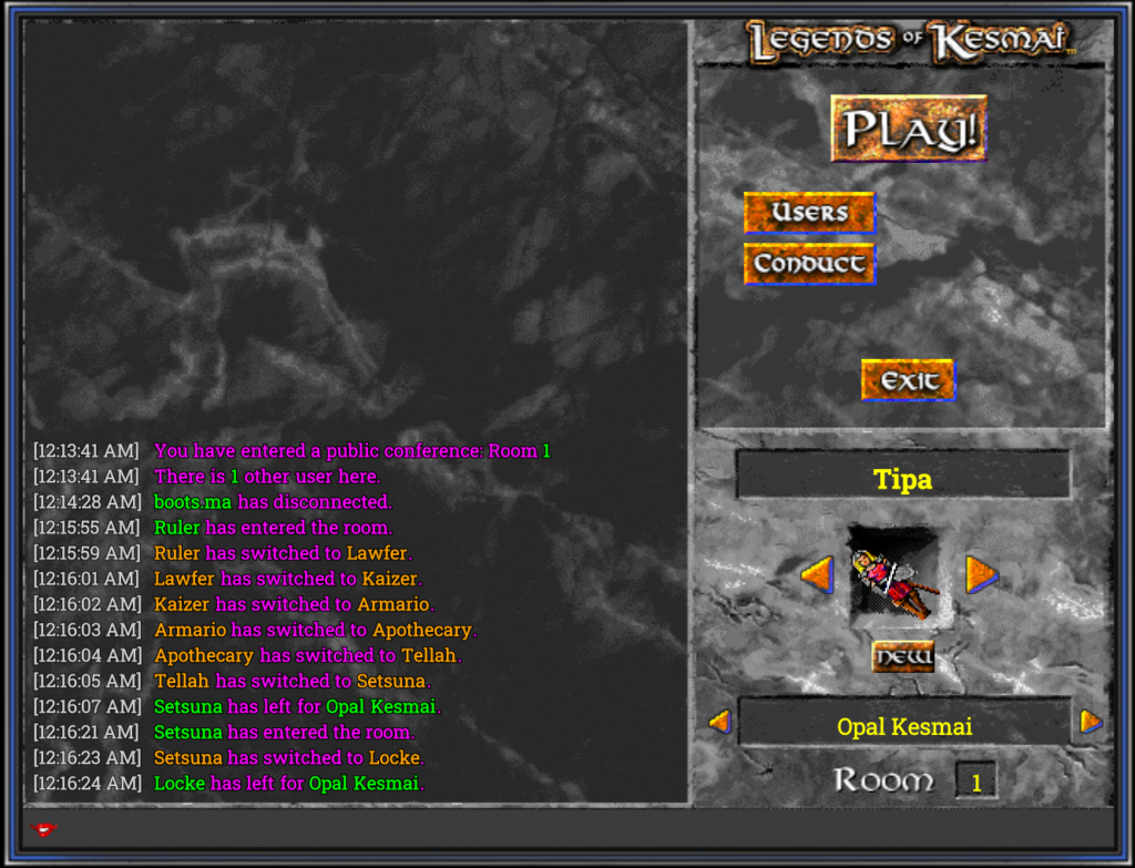 Legends of Kesmai lobby