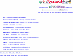 Yahoo from 1996