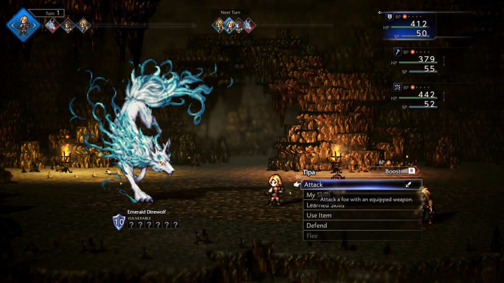 Fighting the Emerald Direwolf