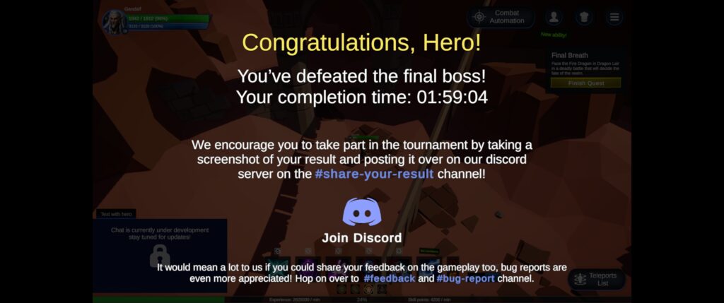 Not a really fast time, but then again I didn't know I was being timed