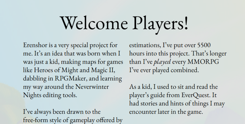 From the Erenshor player's guide