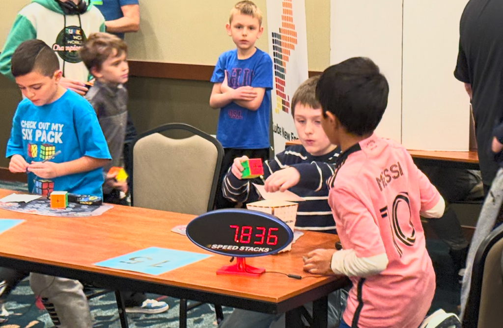 My grandson with his best 2x2 time
