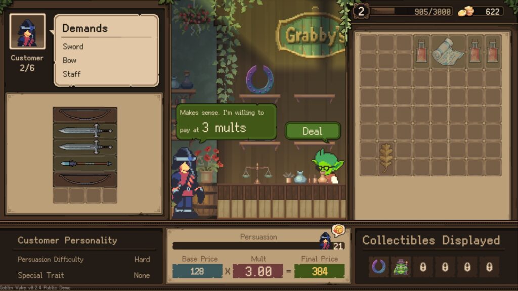 Goblin Vyke being very greedy