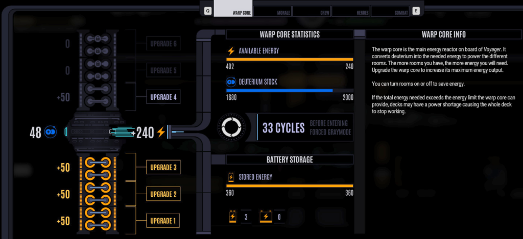 Warp Core info